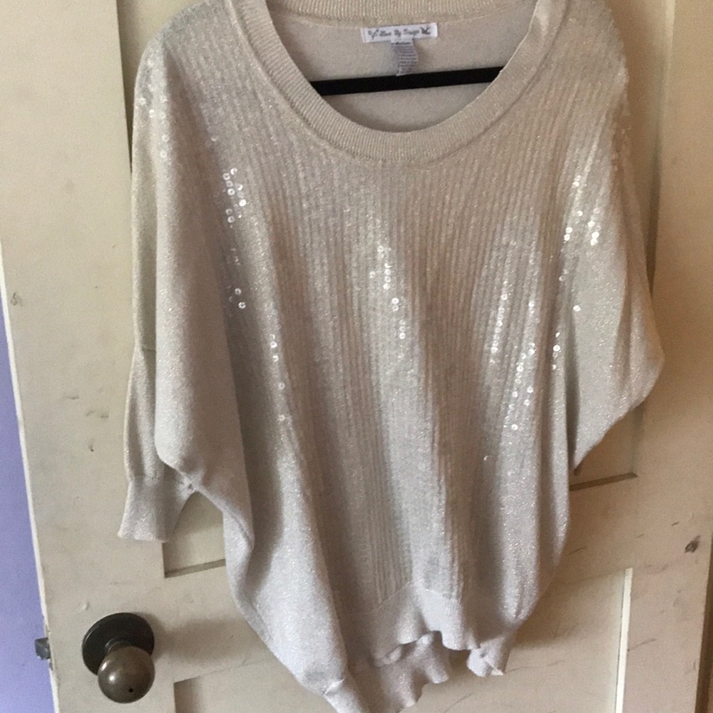 Off white & gold sequin sweater